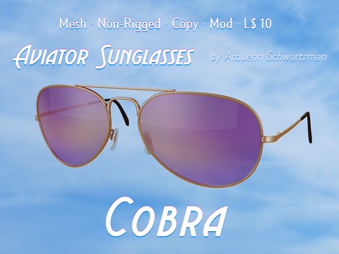 Aviator Sunglasses - Cobra