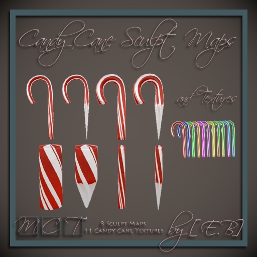 [E.B] Candy Cane Sculpt Maps And Textures - Full Permissions With Maps