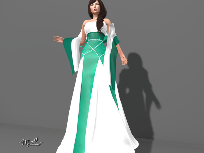 -mL- Kida Gown - Green