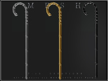 T-3D Creations [ Walking Stick  ] Gold,Silver,Black / MESH - Full Perm -