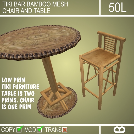 Tiki Chair And Table