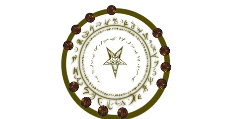 Second Life Marketplace - [rad] Mesh Demonic Rune & Rock Group Chairs