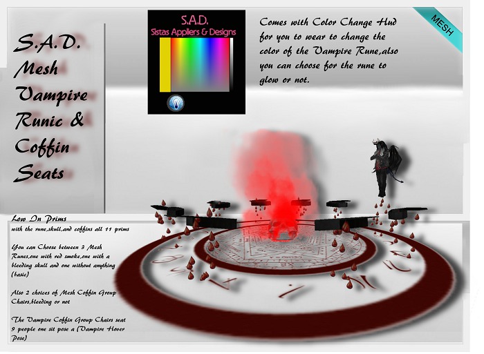 S.A.D. Mesh Vampire Runic & Coffin Seats {ADD TO WEAR}