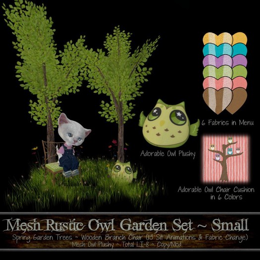 *ZK* Mesh Rustic Owl Garden - Small[Crate]