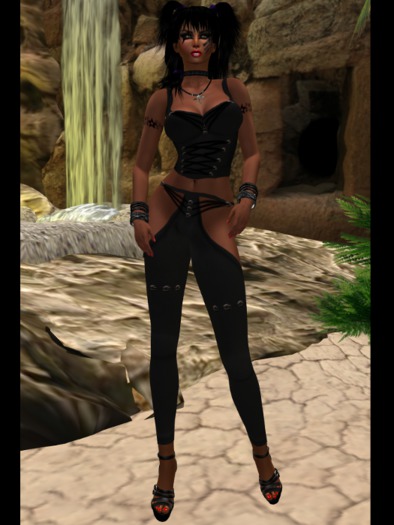 Leather-Set "Hotter Than Hell" Black (including OMEGA-APPLIER)