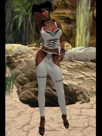 Leather-Set "Hotter Than Hell" White (including OMEGA-APPLIER)