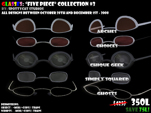Glasses: Five Piece Collection - #3