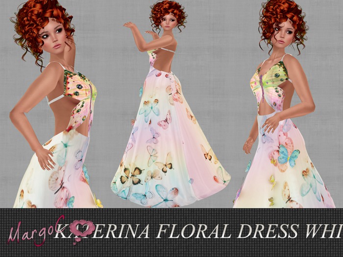 KATERINA FLORAL DRESS WHITE - MargoC