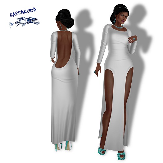 Open Back Gown V6 White PROMO