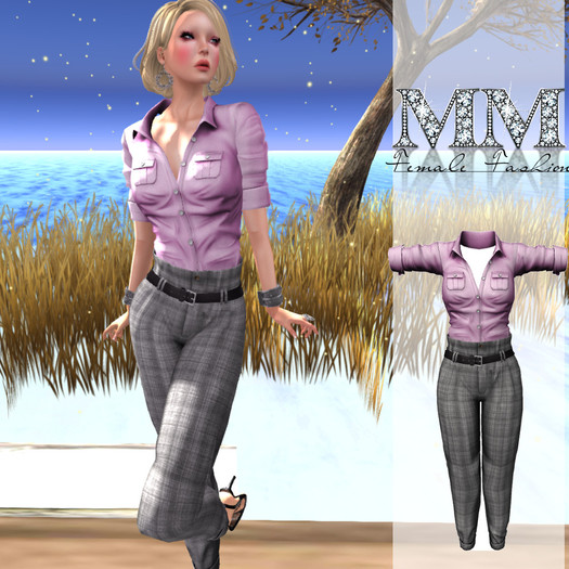 M&M-EVELYN SHIRT AND PANT MESH