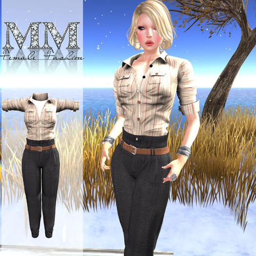 M&M-4EVELYN SHIRT AND PANT MESH