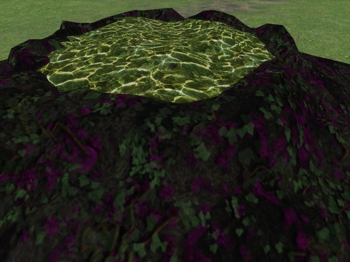 Mound With Pond - Folhage Lilac& Pond Green