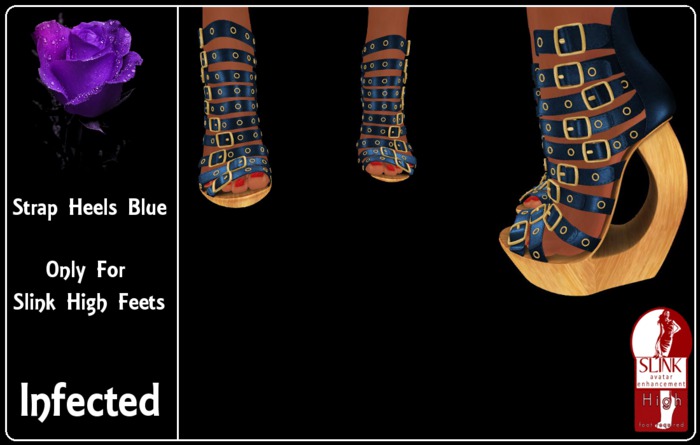 >>inFECTed<< - Strap Heels Blue