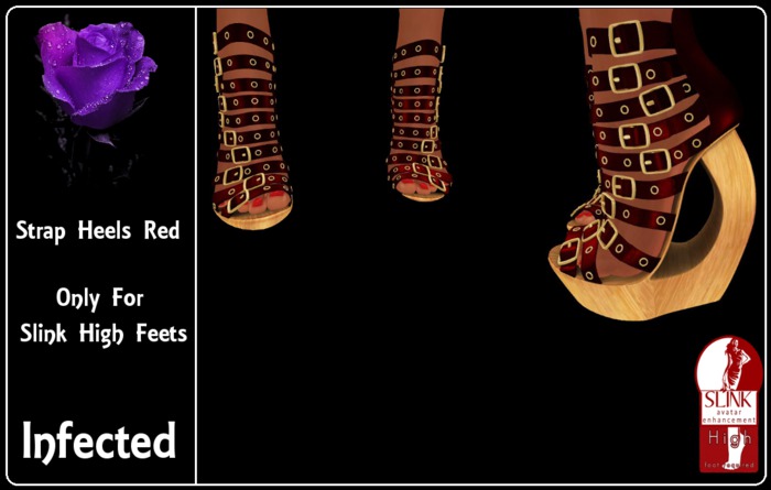 >>inFECTed<< - Strap Heels Red