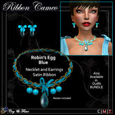 C&F Ribbon Cameo Jewelry Set - Robin's Egg Blue
