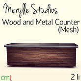 [Merylle Studios] ~ Simple Wood and Metal Counter (Mesh)
