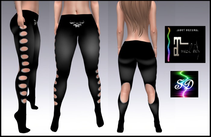 .::SD::. FEM PANTS 5 - BLACK [Maitreya]