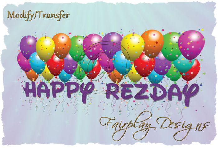 ~HAPPY REZDAY BALLOONS TRANSPARENCY Banner RESIZE/TRANSFER