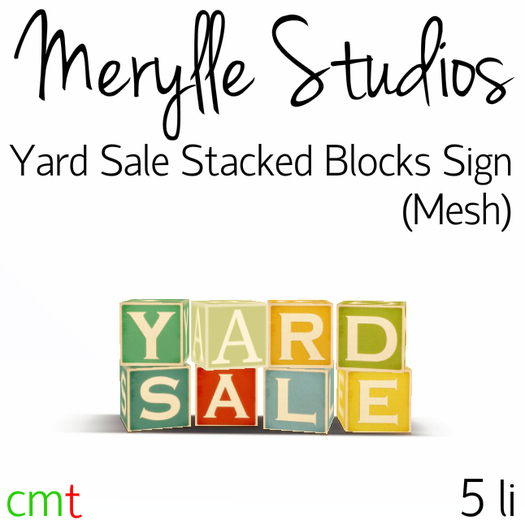 [Merylle Studios] ~ Yard Sale Stacked Blocks (Mesh) (Boxed)
