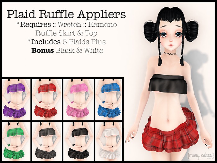 {MC} Plaid Ruffle Mod for :: Wretch :: Kemono Ruffle Skirt & Top