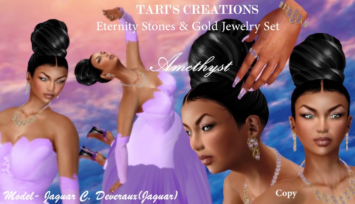 Tari's Creations-ETERNITYStones&GoldJewelrySet AmethystFebBox