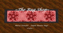 Runner Rug Celtic stars reds [ 10x 2.5 runner rug with border] The Rug Shop