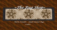 Runner Rug Celtic stars Tans [ 10x 2.5 runner rug with border] The Rug Shop