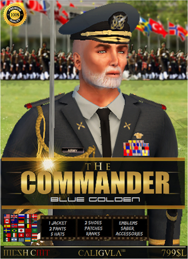 CA THE COMMANDER GENTS BLUE GOLDEN