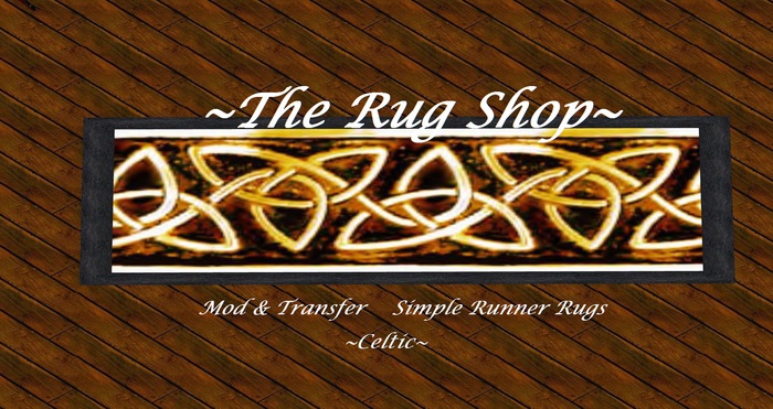 Second Life Marketplace - Runner Rug Celtic trintiy knott Gold [ 10x 2. ...