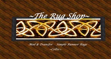 Runner Rug Celtic trintiy knott Gold [ 10x 2.5 runner rug with border] The Rug Shop