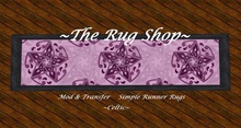 Runner Rug Celtic stars pinks [ 10x 2.5 runner rug with border] The Rug Shop