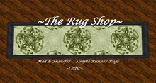 Runner Rug Celtic stars greens [ 10x 2.5 runner rug with border] The Rug Shop