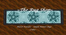 Runner Rug Celtic stars blues [ 10x 2.5 runner rug with border] The Rug Shop
