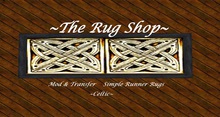 Runner Rug Celtic square knott gold with yellow tones [ 10x 2.5 runner rug with border] The Rug Shop