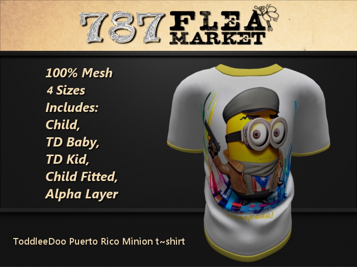ToddleeDoo Puerto Rico Minion t~shirt
