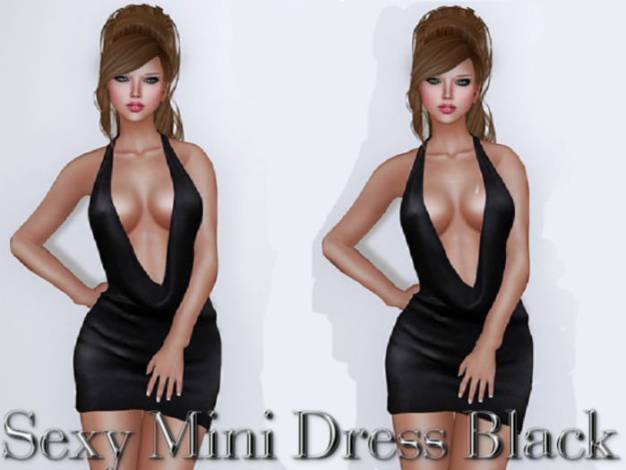 sexy Mini Dress   Black