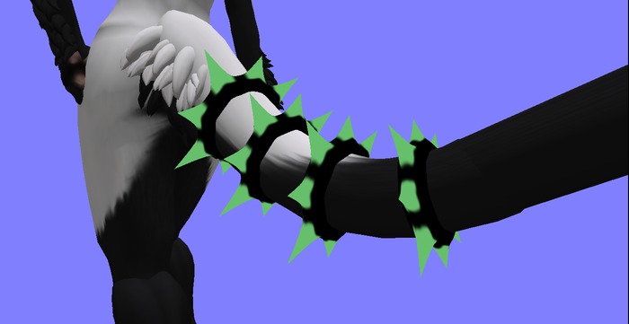 sergal tail ring spike green