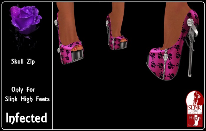 >>inFECTed<< - for slink high feets Skull Zip boxed