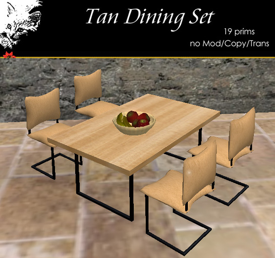 Pestique Tan Leather  Dining Set