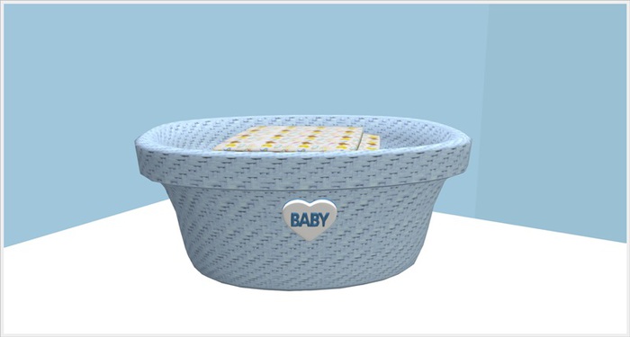         εїз ☀  Baby Basket - Blue light  (Resizable / Partial Mesh) ☀  εїз