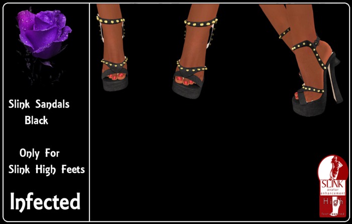 >>inFECTed<< - Slink sandals black
