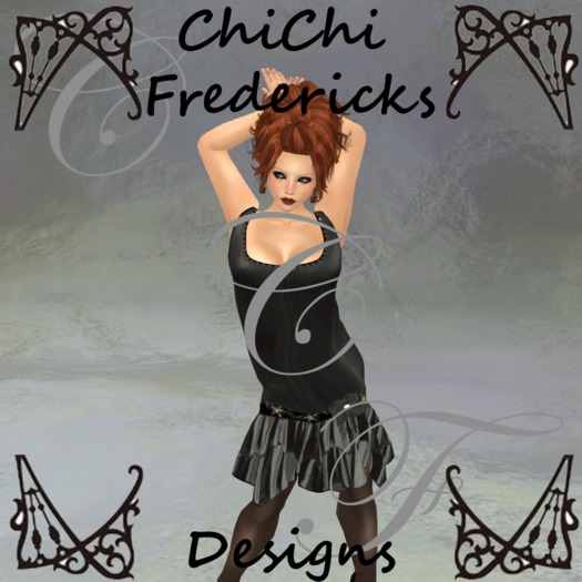 Black Ruffle Flapper Dress