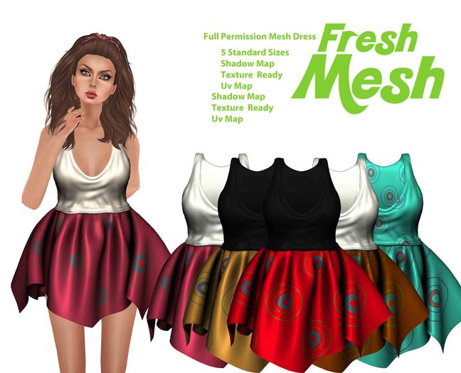 Fresh Mesh-Full Permission mesh Dress 18 2015