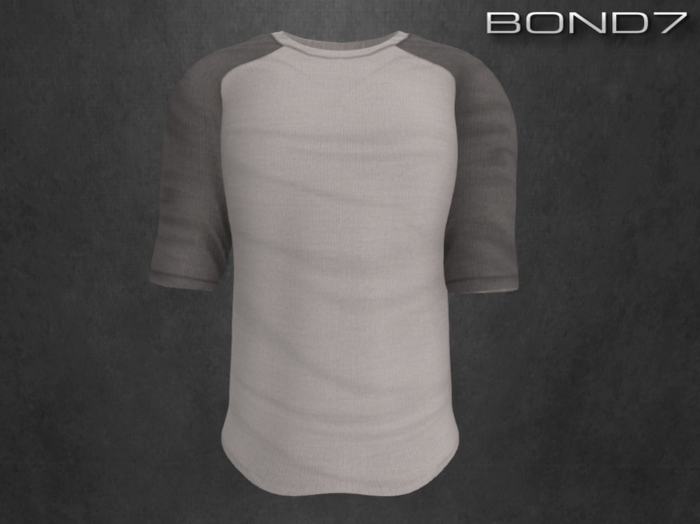 *BOND7* Baseball Tee (White/Wolf Grey)