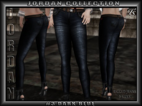Second Life Marketplace - TS-Jordan-Jeans-#3-Dark-Blue