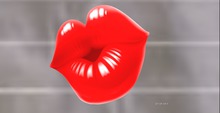 single Prim Lips  sign -  Red