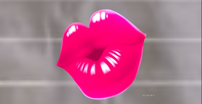 single Prim Lips  sign -  Red