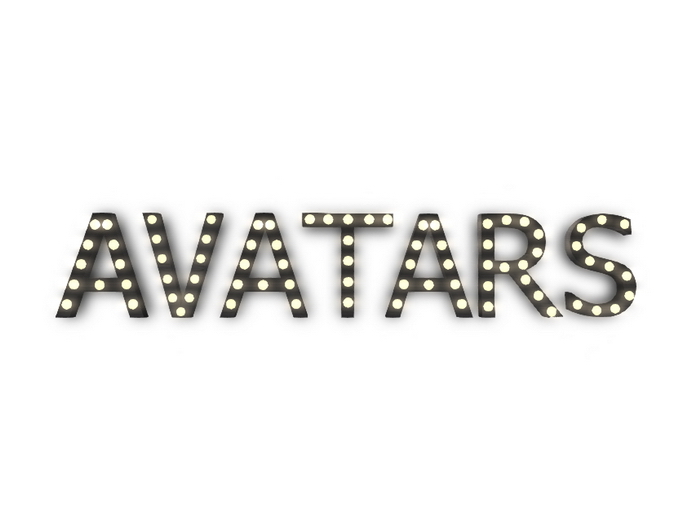 [Px] "AVATARS" Illuminated Light Bulbs Sign