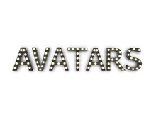 [Px] "AVATARS" Illuminated Light Bulbs Sign