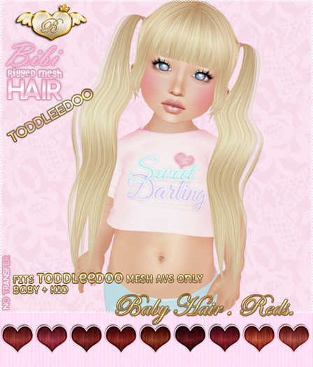 :*BABY*: Hair Bibi - ToddleeDoo - Reds